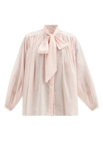 Pussy-Bow Cotton Blouse from Alexandre Vauthier