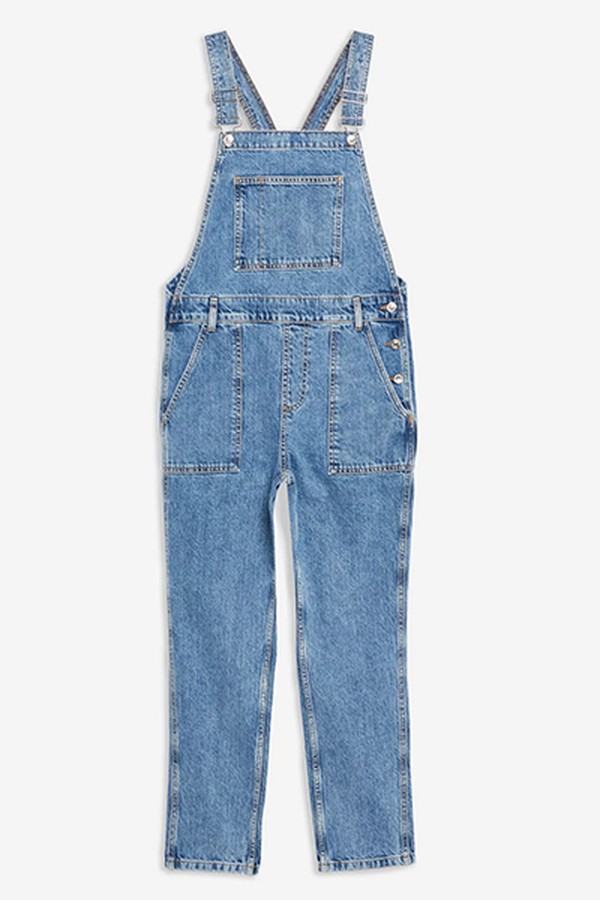 Mid Blue Pocket Denim Dungarees from Topshop