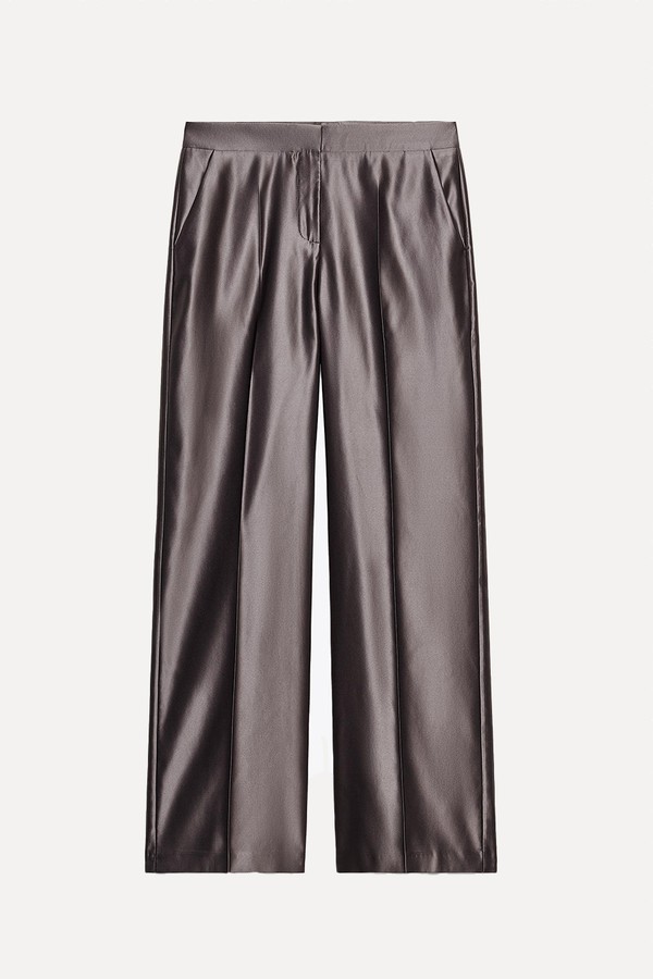 Satin Straight-Leg Trousers, £29.99 | Zara