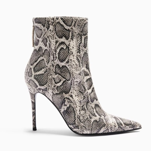 Grey Snake Point Boots