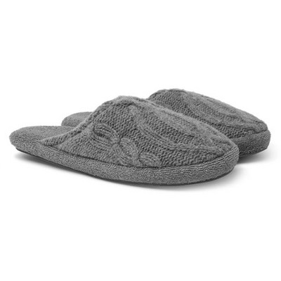 Cable Knit Wool Blend Slippers from Soho Home