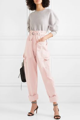 Inny Paperbag-waist Wide-Leg Trousers from Isabel Marant