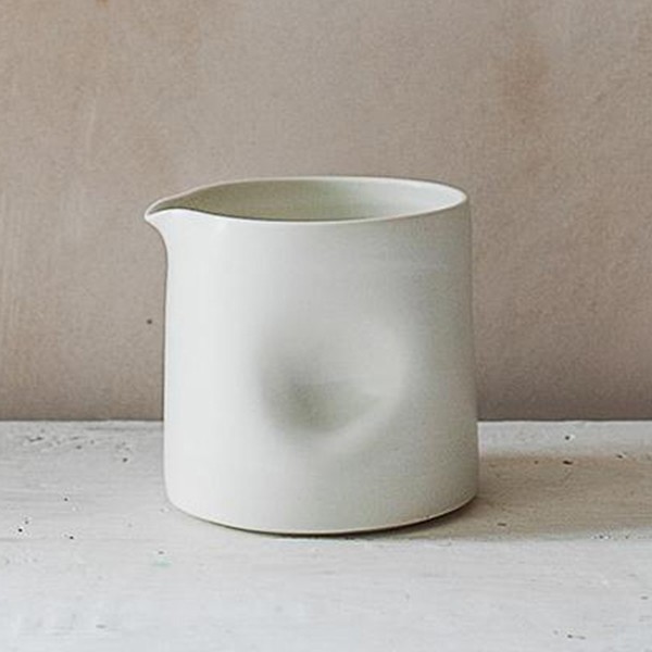 Dimpled Jug in Chalk Satin from Barton Croft