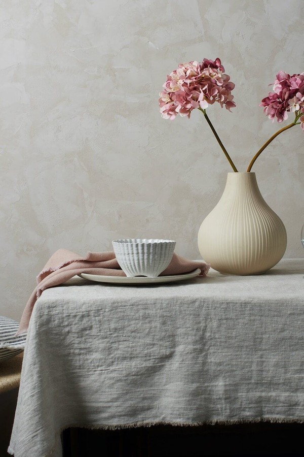 Putty Linen Tablecloth from  Layered Lounge