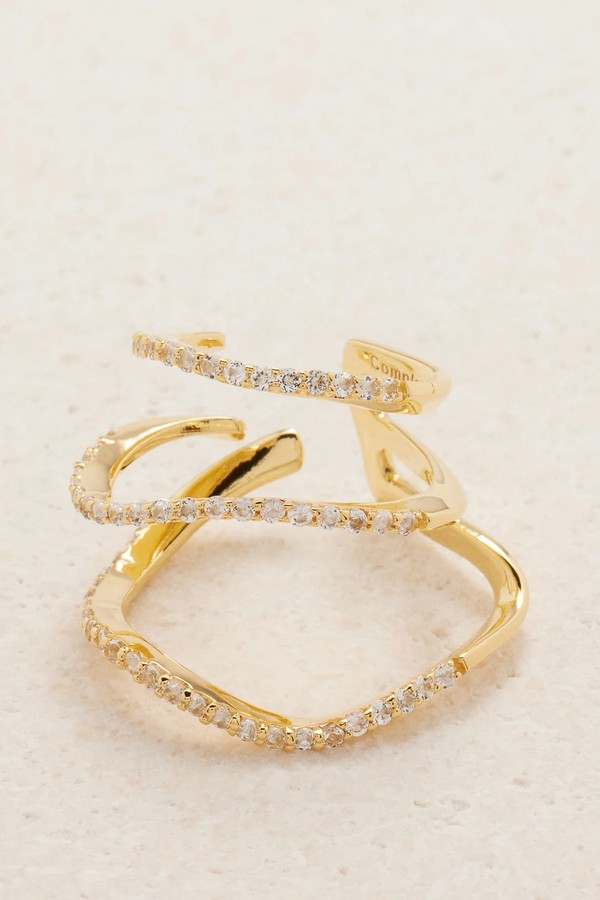 Riot Strike Topaz & 18kt Gold-Vermeil Ear Cuff from Completedworks