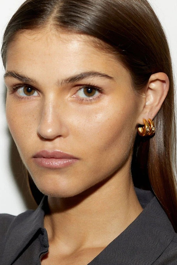 Stainless Steel Crystals Hoop Earrings from Parfois