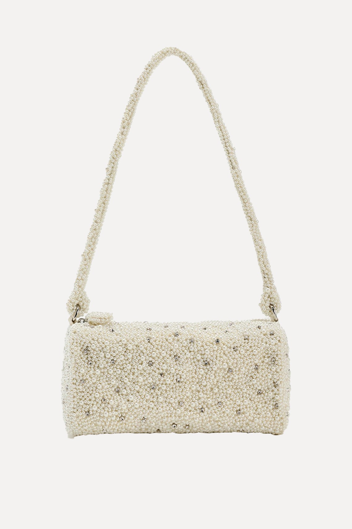 Mini Bowling Bag With Faux Pearls   from Zara 