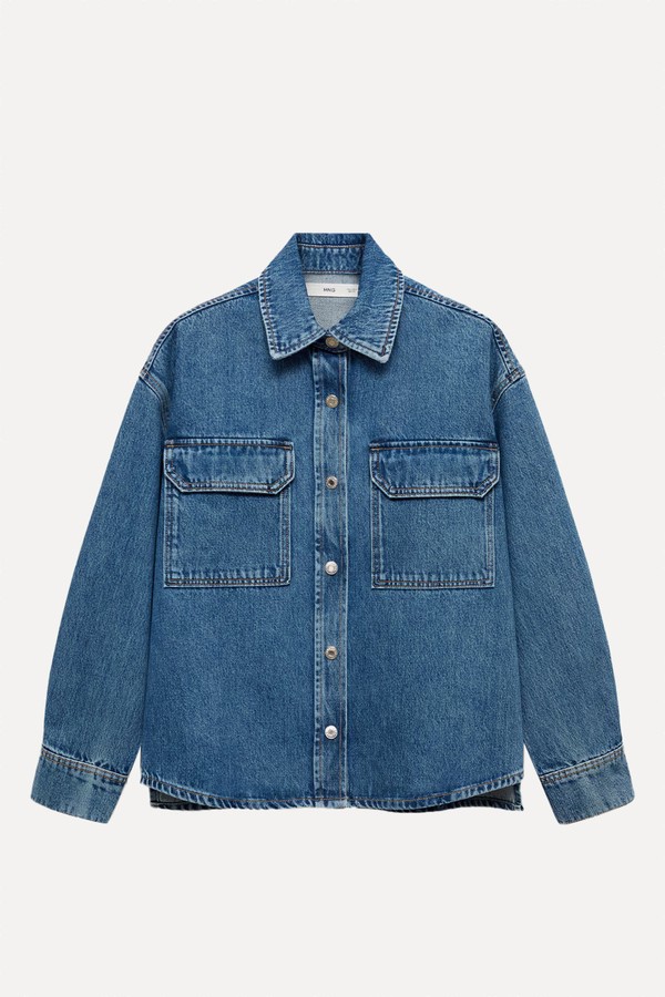 Denim Overshirt Pockets from MANGO