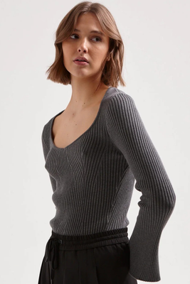 Sweetheart Ribbed Knit Top from WAT. THE BRAND