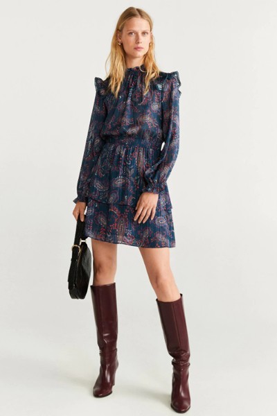 Paisley Print Dress from Mango