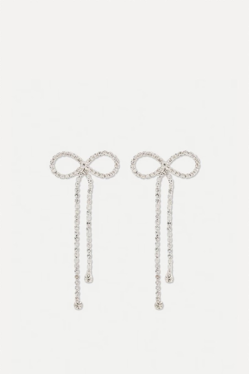 Diamanté Bow Drop Earrings from Primark