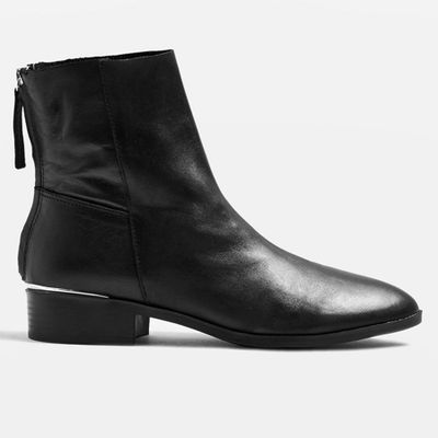 Unlined Flat Leather Boots from Topshop