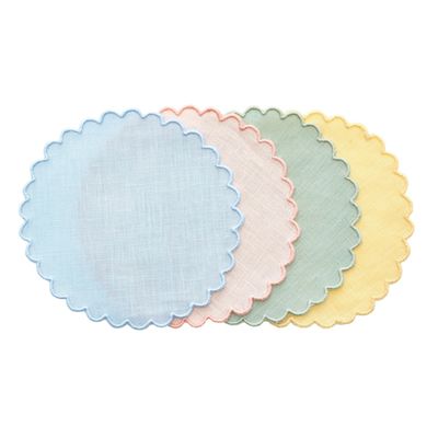 Exclusive Set-Of-Four Linen Coasters from Los Encajeros