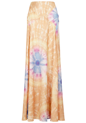 Tie-Dyed Satin Maxi Skirt from Paco Rabanne