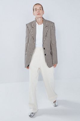 Fitted-Shoulder Wool-Blend Tailored Jacket from Raey