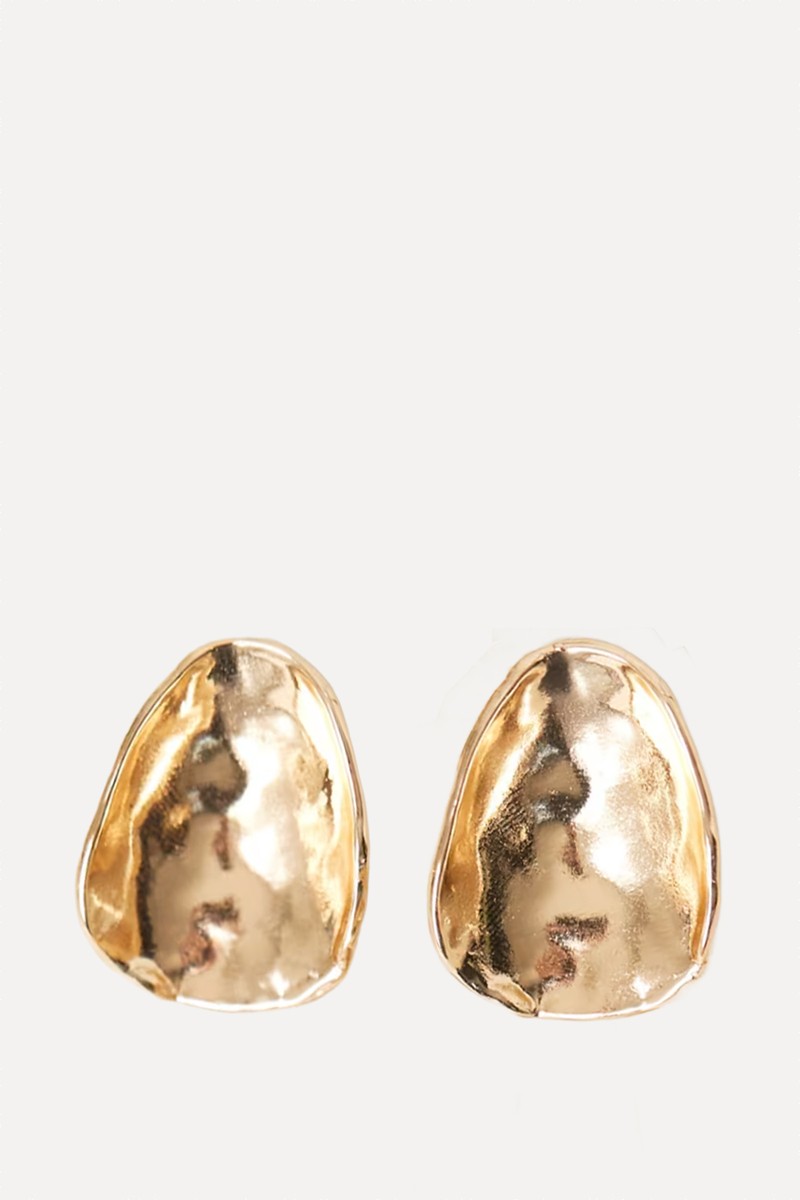 Large Stud Earrings With Curved Oval Design from ASOS DESIGN