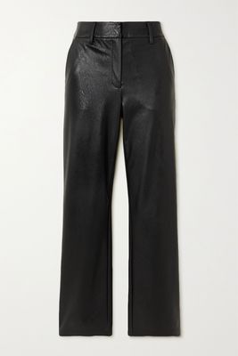 Faux Stretch-Leather Straight-Leg Pants from Commando