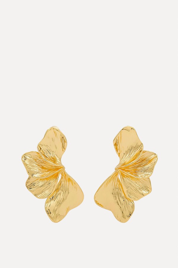 Elegant Gold Leaf Earrings from By Monarch