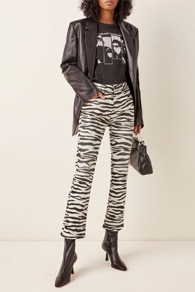 Kick-Fit Zebra-Print Jeans from R13