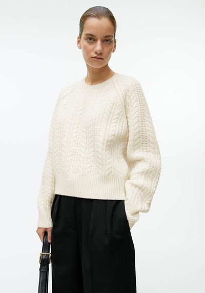 Cable-Knit Wool Jumper