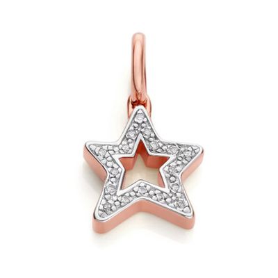 Alphabet Star Diamond Pendant Charm