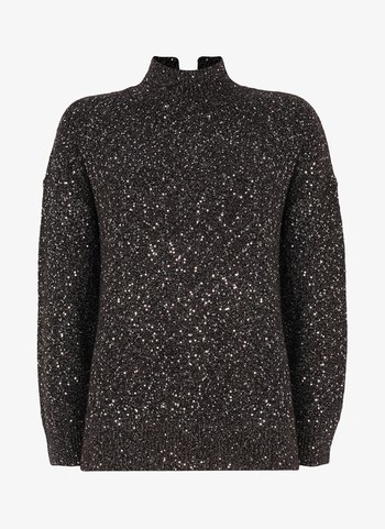 Black Sequin Jumper