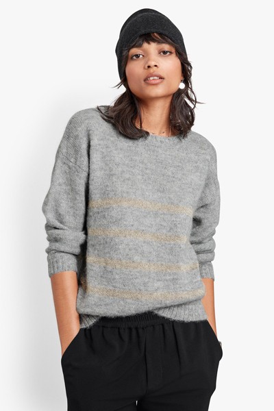 Striped Lurex Jumper