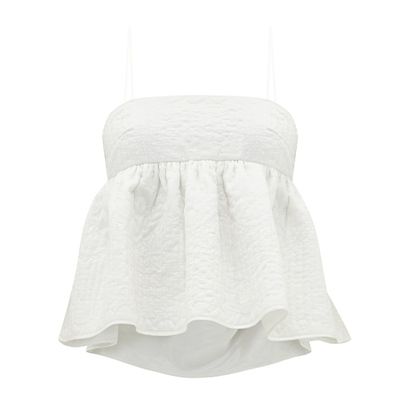 Selena Open-Back Quilted Silk Top from Cecilie Bahnsen
