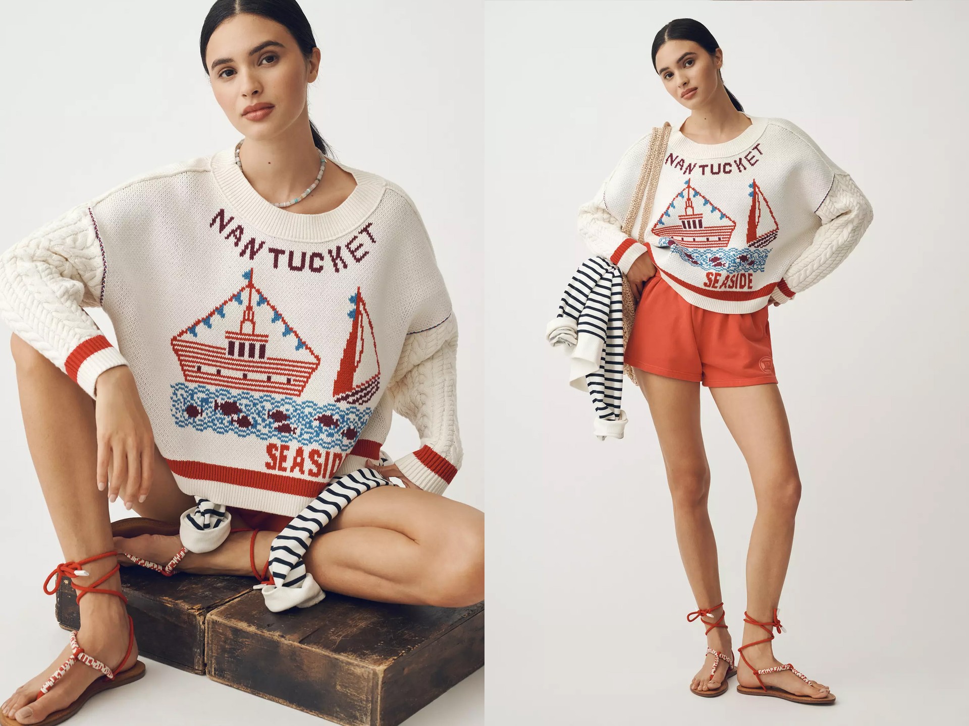 Graphic Cable-Knit Jumper from ANTHROPOLOGIE