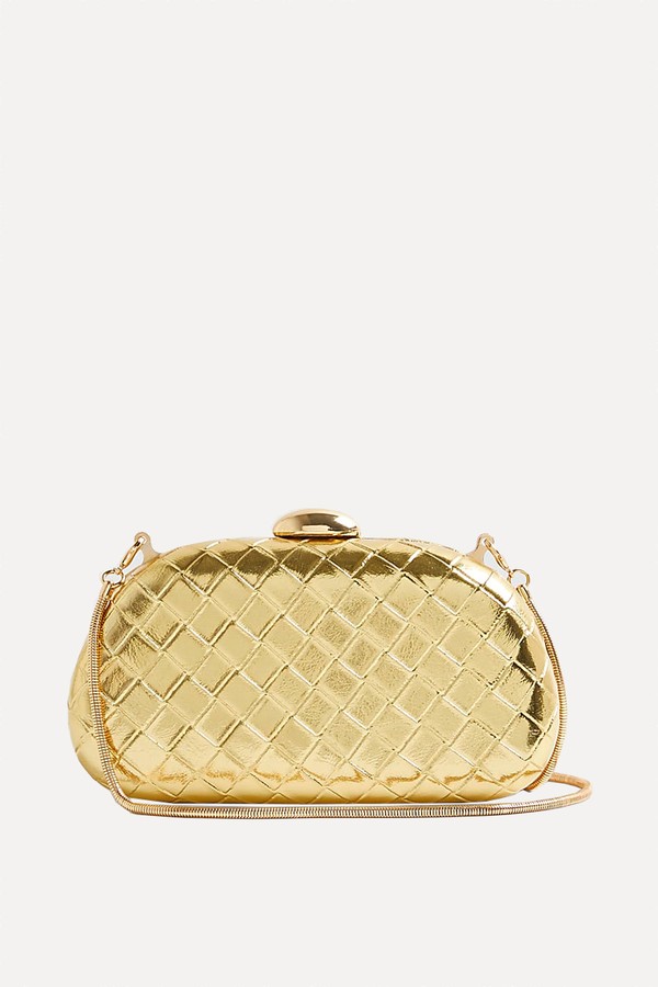 Woven Hard Shell Clutch Bag from River Island