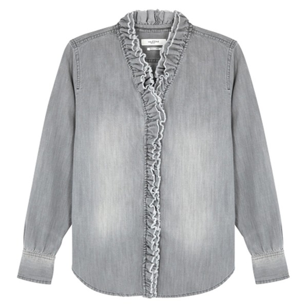 Nawendy Ruffle-Trimmed Denim Shirt from Isabel Marant Étoile