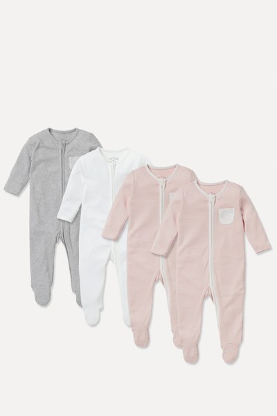 Clever Zip Sleepsuit 4 Pack from Baby Mori