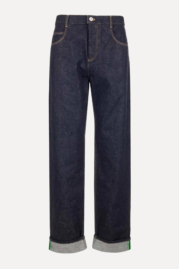Turn-Up Hem Straight Leg Jeans from Bottega Veneta