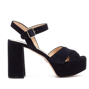 Suede Platform Sandals from Prada