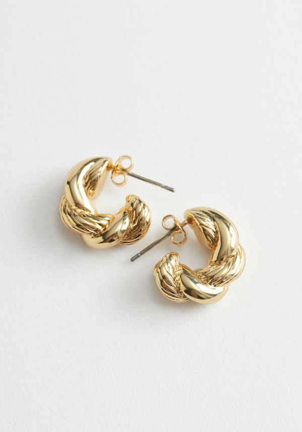Braided Mini Hoop Earrings