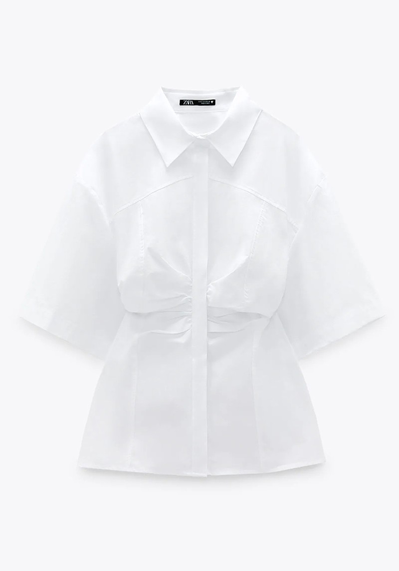 Gathered Poplin Shirt from Zara