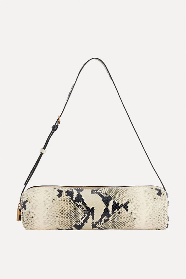 Kye Snake-Effect Leather Shoulder Bag from KHAITE