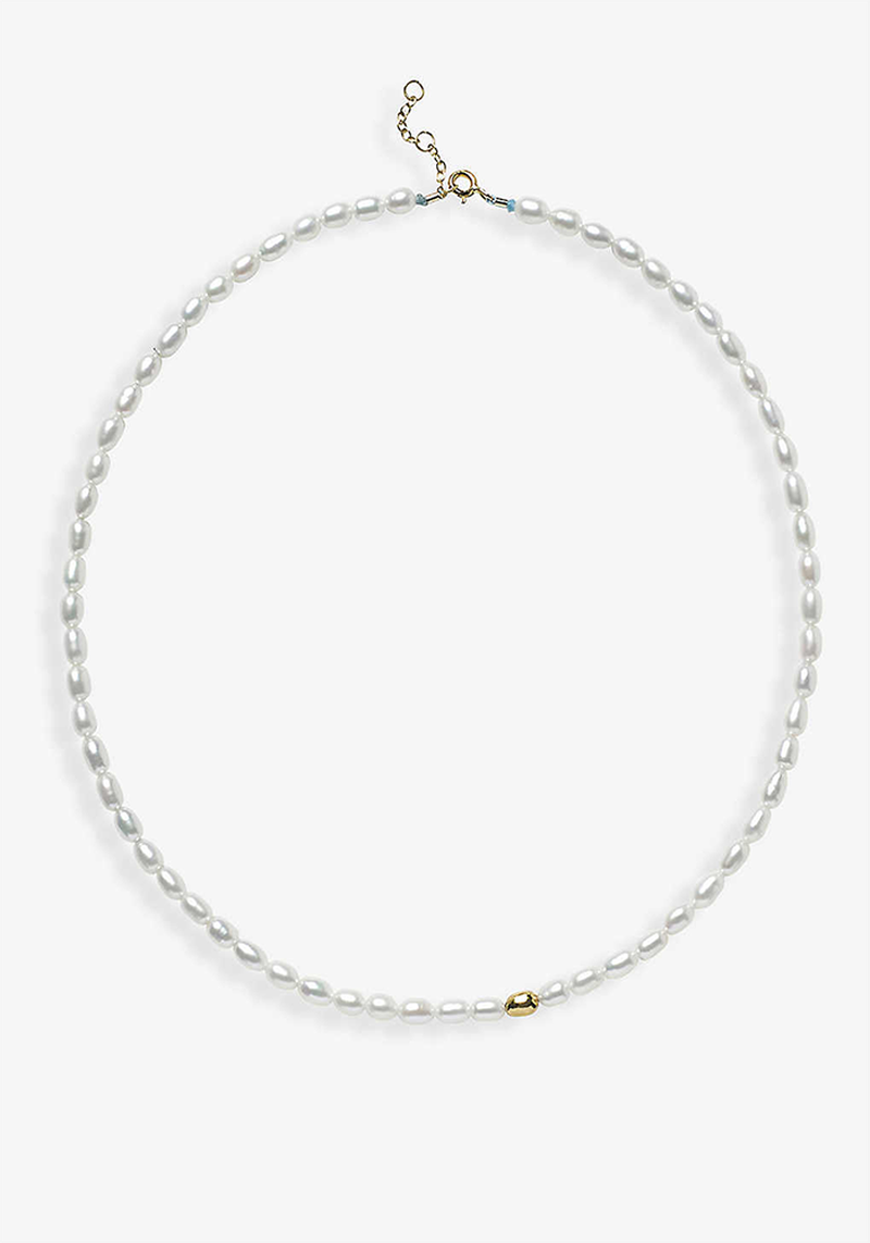 Vianna 18ct Yellow-Gold & Pearl Necklace from The Alkemistry