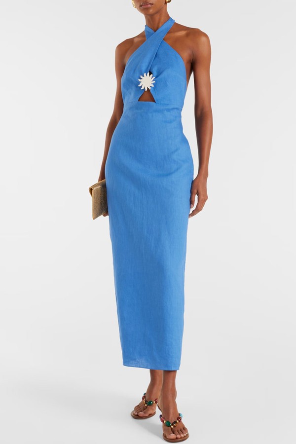 Orly Cutout Linen Maxi Dress from  Cala De La Cruz