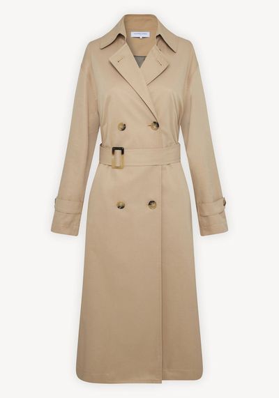 Dolly Long Double-Breasted Trench from Gerard Darel