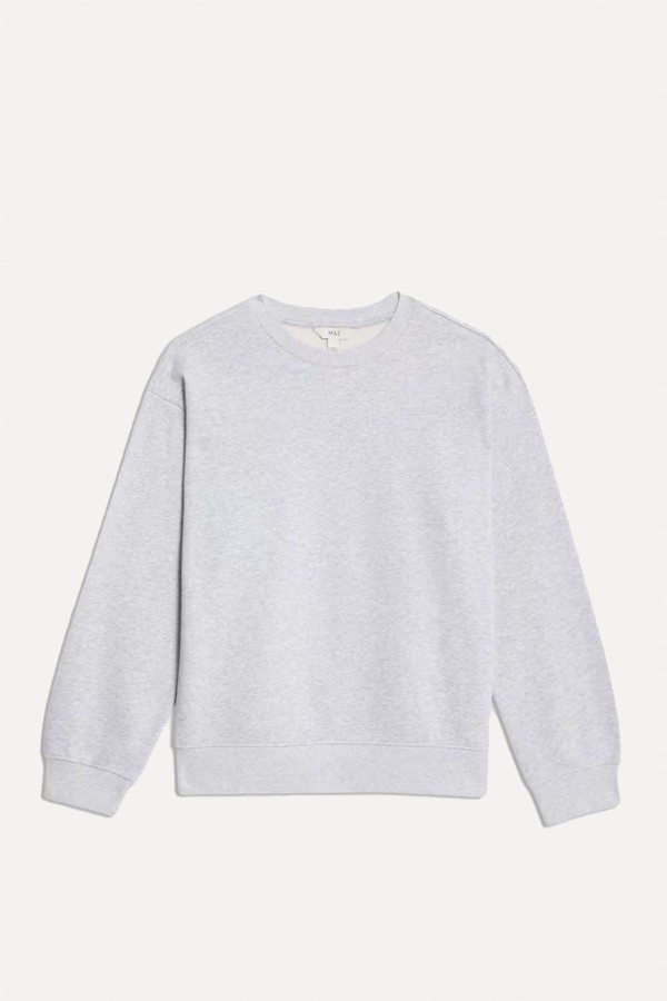 Cotton Rich Sweatshirt from Marks & Spencer
