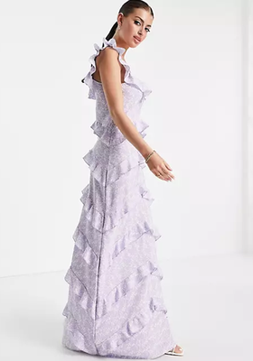 Purple Tiered Maxi Dress from Pretty Lavish 