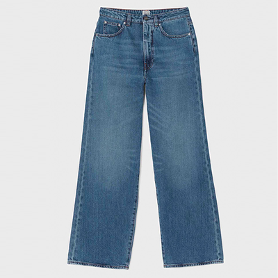 Flair Denim Washed Blue Jeans from Toteme