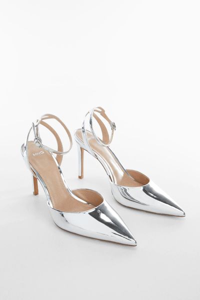 Metallic Heels from Mango