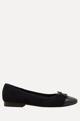 Suede Stain Resistant Flat Ballet Pumps from M&S