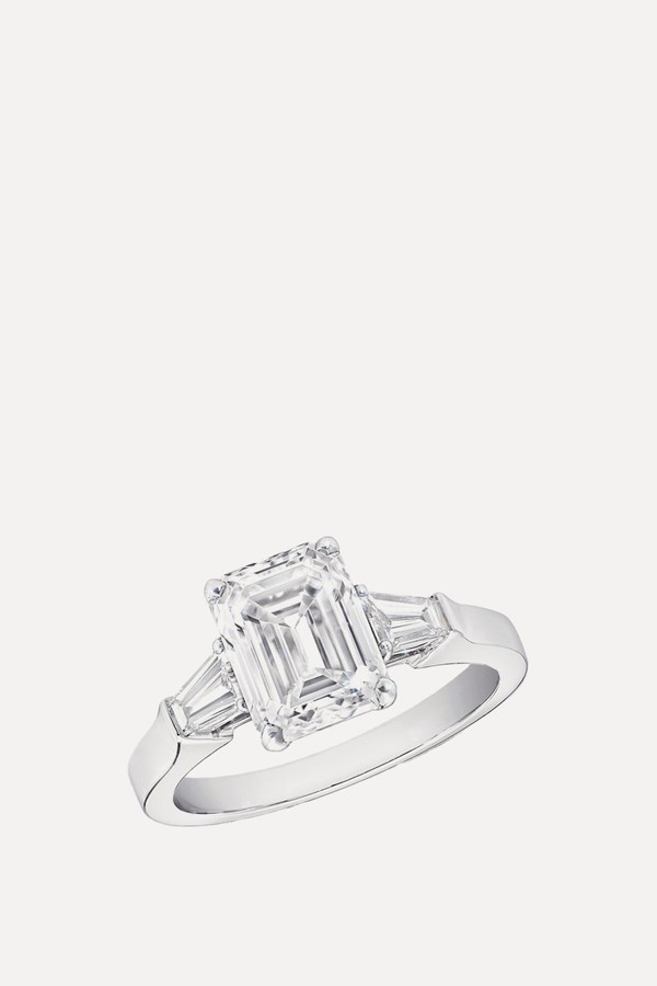 Promise Emerald Cut Diamond Engagement Ring