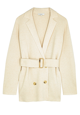 Cream Belted Cardigan from Vince