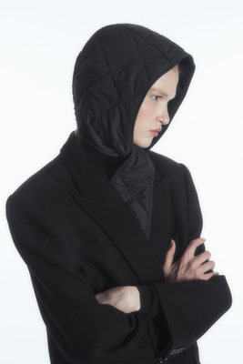 Quilted Tie-Front Hood from COS