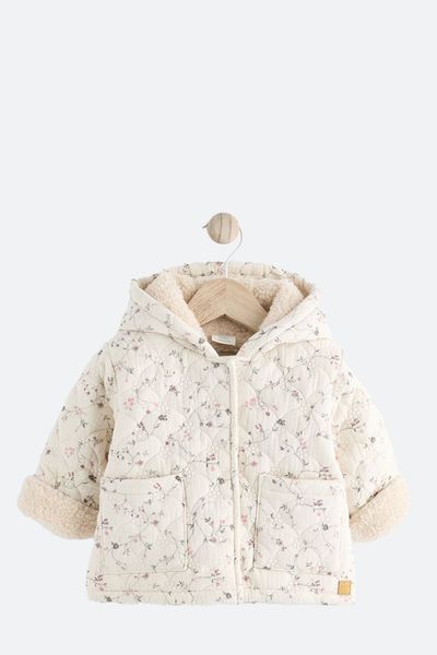 Floral Hooded Baby Ditsy Jacket