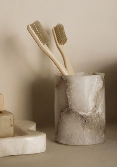 Alabaster Toothbrush Mug